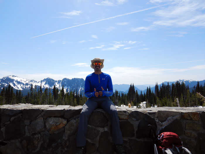 taking rest before our training